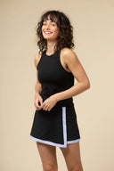 The Birdie Skort - Black/Mist