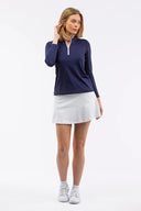 Carey ¼ Zip Pullover – Navy