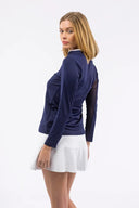 Carey ¼ Zip Pullover – Navy
