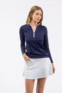 Carey ¼ Zip Pullover – Navy
