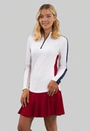 IBKUL Color Block L/S Mock Neck