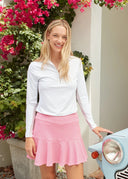 Amelia 15" Pique Flounce Skort