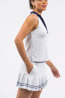 The Grey Skort – White/Navy