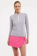 Carey ¼ Zip Pullover – Falling Petals