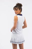 The Grey Skort – White/Navy