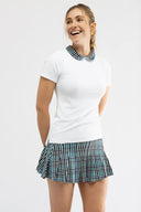 Belle Polo - White/Gingham