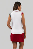 IBKUL Color Block Sleeveless Polo