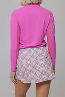Hot Pink Long Sleeve Mock Neck