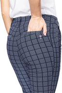 Navy Plaid Ankle Pant
