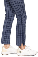 Navy Plaid Ankle Pant